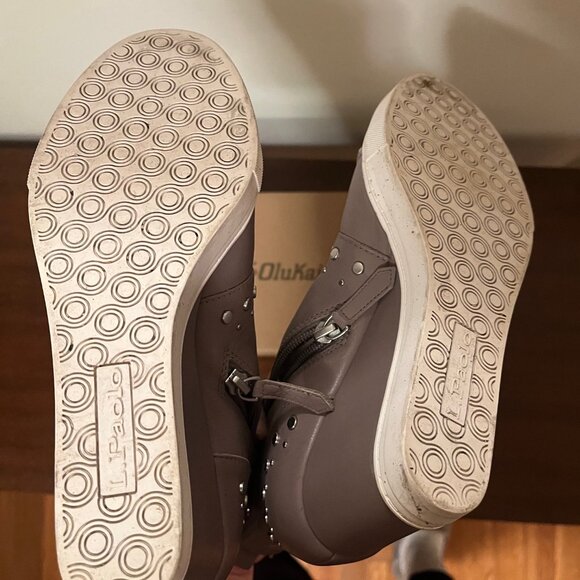 Paolo Size 8 Moto Leather Grey Booties - Picture 5 of 6